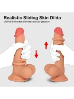 VSCNovelty Çift Katmanlı Kayan Derili Gerçekçi Dildo 19 cm - Görsel 5