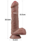 Çift katmanlı Silikon Penis 20.5 cm - Görsel 3