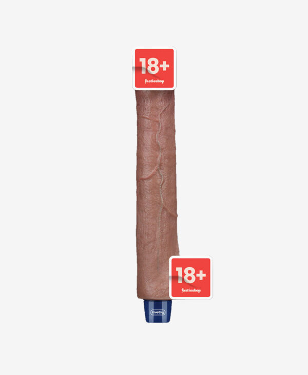 Real Softee Sarjli Titresimli Platin Silikon Dildo 26.5 cm