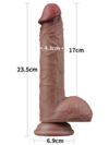 9” Dual Layered Silicone Realistik Dildo 23.5 cm - Görsel 4