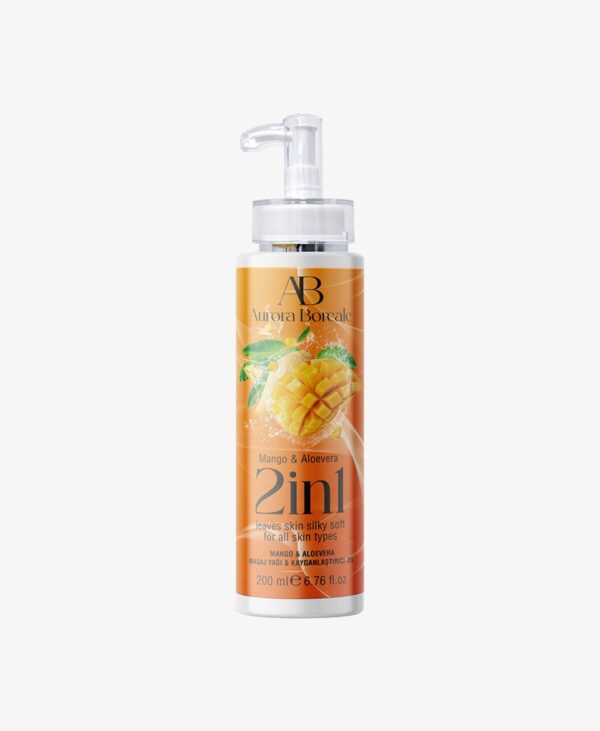 Aurora Boreale 2in1 Arada Mango Alovera Aromalı Masaj Yağı ve Kayganlaştırıcı Jel 200ml