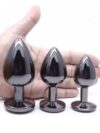 NOXXX Siyah Alüminyum Anal Plug 3'lü Set - Görsel 2