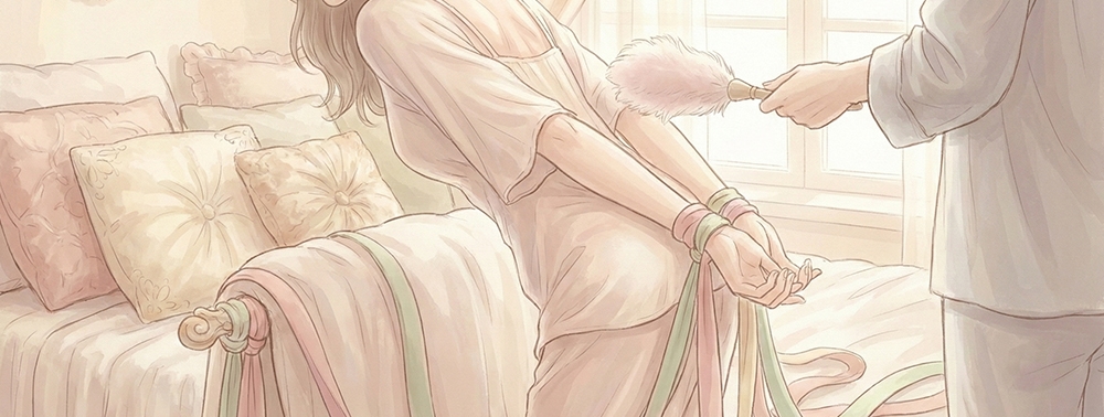 Öne Eğilme Pozisyonunda Duran Kadın İllüstrasyonu