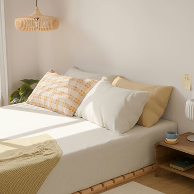 Sade, doğal, i&ccedil;ten bir oda &mdash; sıcak renkler